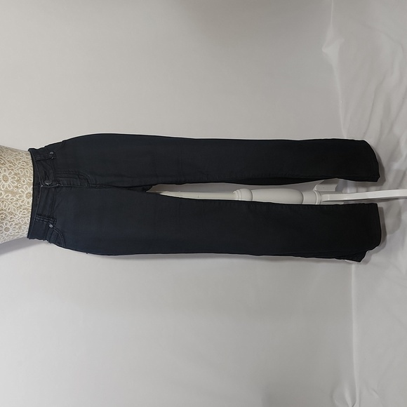 Prana Jean Pants Straight Low Rise Black Denim Pocket Hiking Outdoor Women SZ 2 - Picture 1 of 16